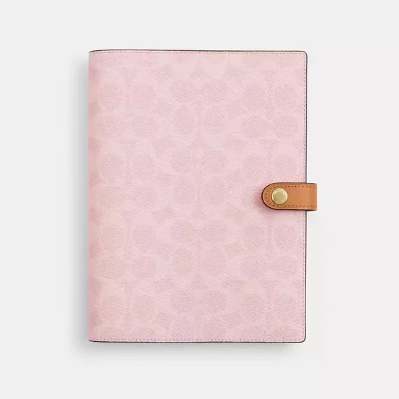 Coach Notebook In Signature Canvas (Powder pink) - Picture 2 of 7